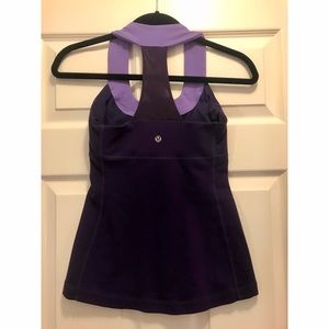 Lululemon Purple Tank Top w/ Built-in Bra. Size 4.